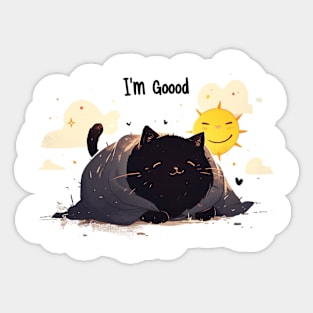 Cozy Cat Contentment Sticker